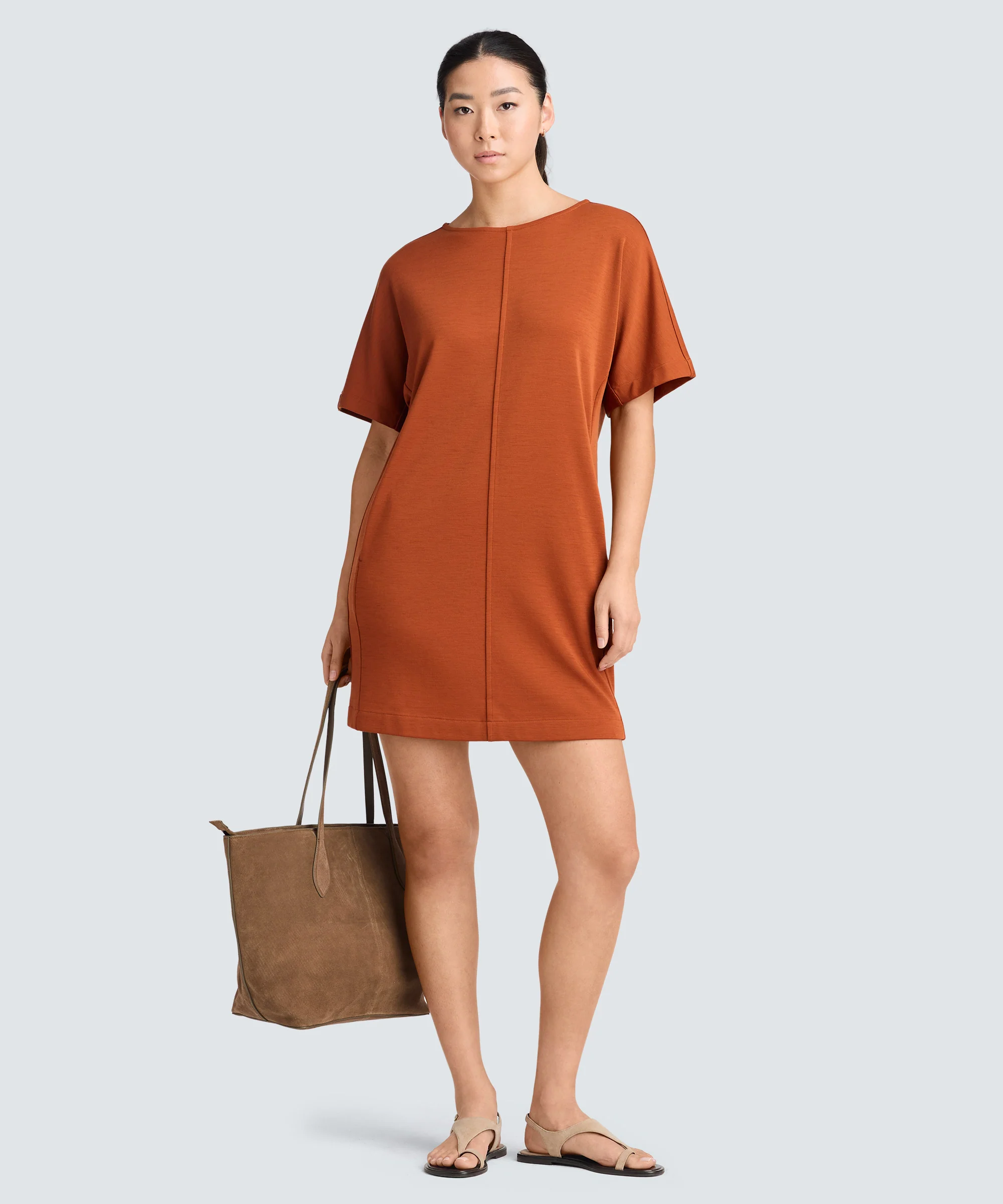 Women's Merino Boatneck T-Shirt Dress - Image 17